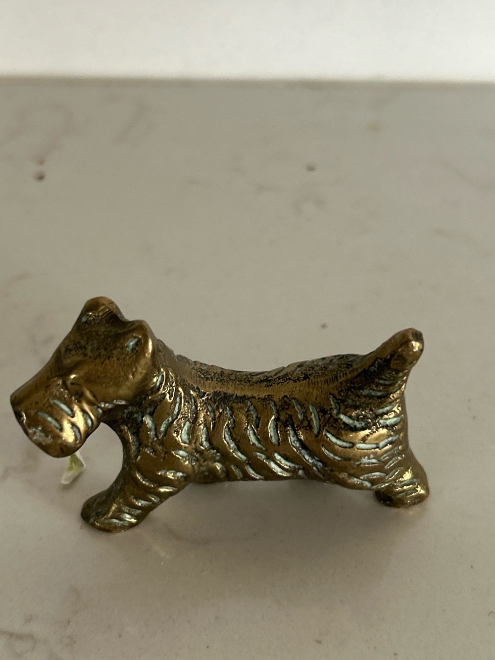 Vintage Brass Scottie Dog Figurine (B)